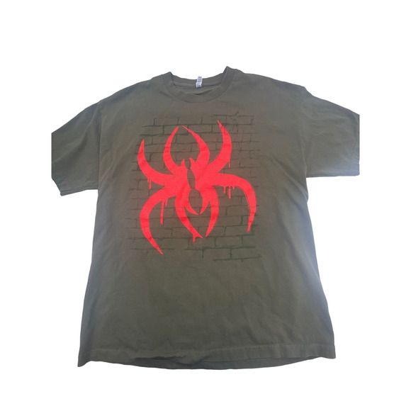 Krizz Kaliko Strange Music Vintage Rap T-shirt XL Y2K Spider Man Green - Picture 9 of 10